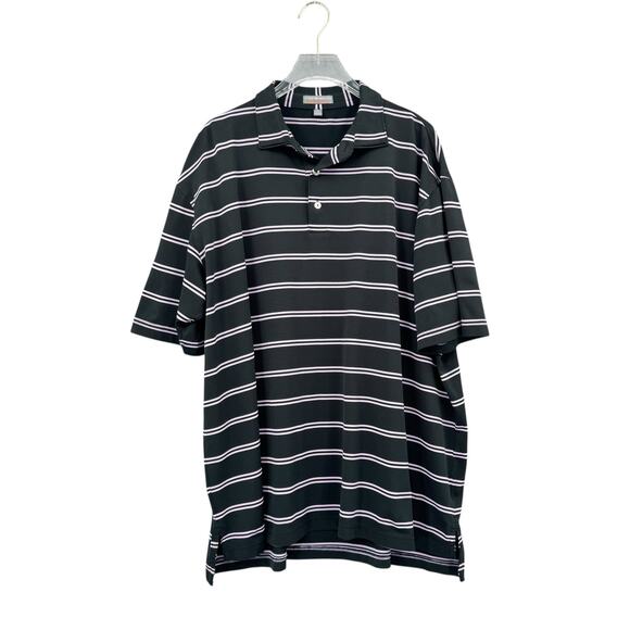 Peter Millar Other - Peter Millar Summer Comfort Black Lilac Stripe Short Sleeve Performance Polo